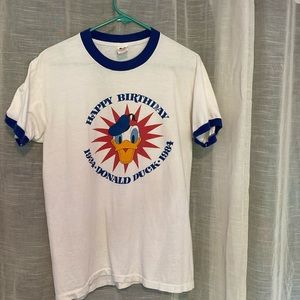 Vintage 1984 Walt Disney Happy Birthday Donald Duck T-Shirt